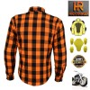 Men Motorbike Flannel Lumberjack Orange Shirts Reinforced with DuPont™ Kevlar® fiber Condition: New